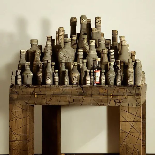 Ideal City. Table 2, 1996, mixed technique, 100x100x60