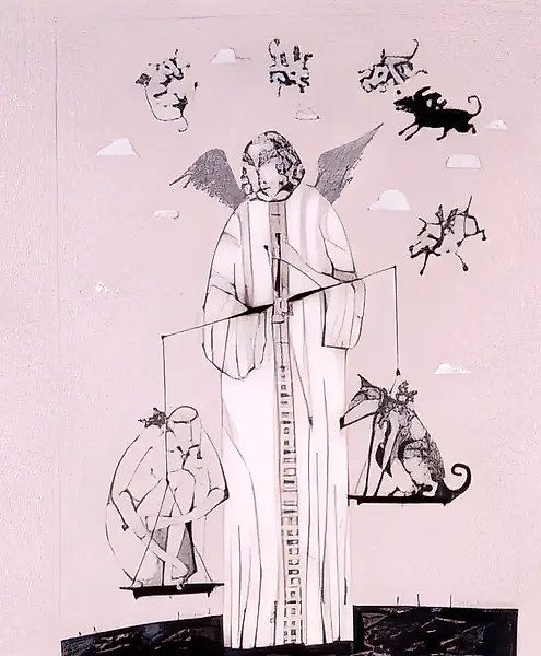 Страшный суд, 1996, тушь, перо, бумага, 60x30