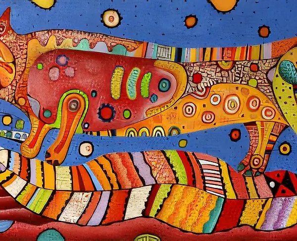 Лиса, 1994, холст, масло, 34x70. Частная коллекция, Финляндия