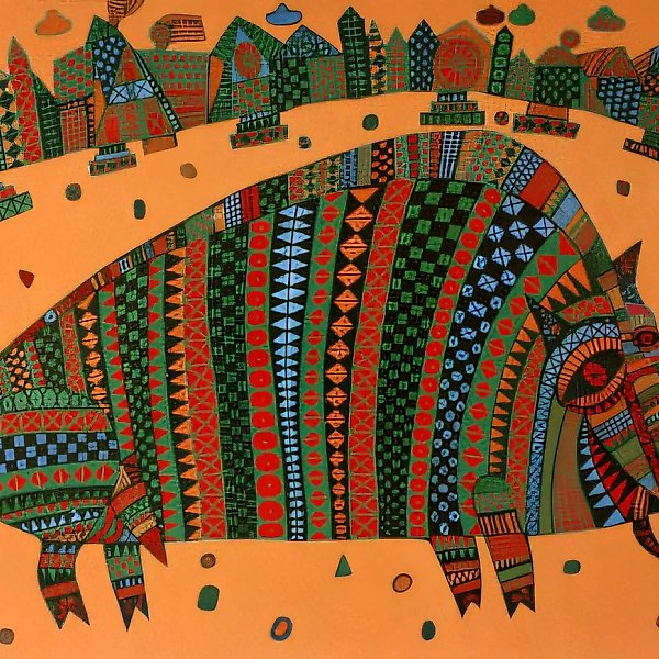 Кабан., 1993, холст, масло, 60х90 Частное собрание. Финляндия