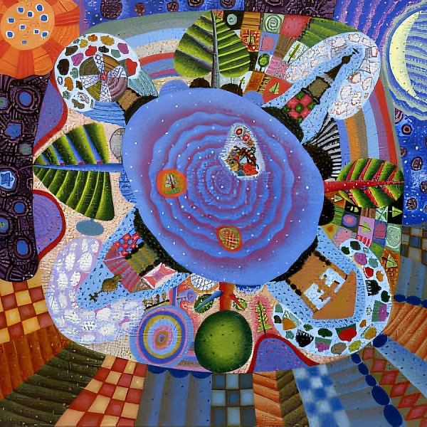 Русская симметрия. Остров Кижи. Из серии "Окно в русский север"., 1996, холст, масло, 45х45
