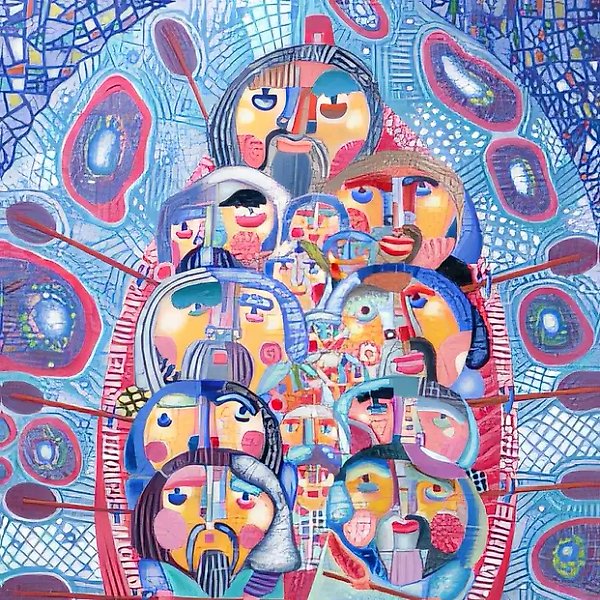 За Сампо в Сариолу. Руна 39. Из серии "Калевала"., 1996, холст, масло, 110х75