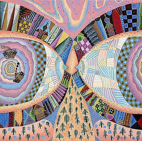 Глаза. Из серии "Окно в русский север"., 1996, холст, масло, 37х70 Частная коллекция. Финляндия