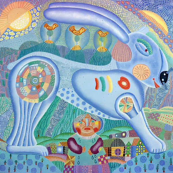 Кто-бы взялся весть доставить. Из серии “Калевала”., 1997, холст, масло, 80х80 Собственность автора