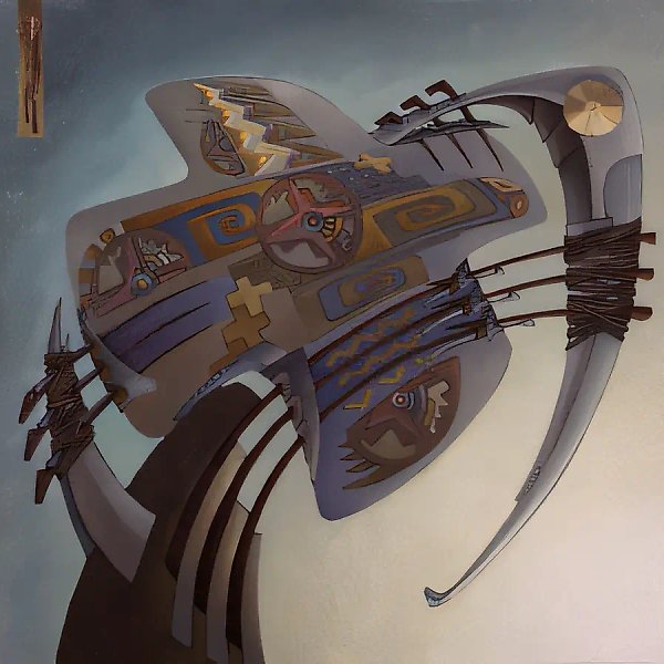 Ответ где-то посередине. Полиптих. N1, 1996, холст, масло, 100х100