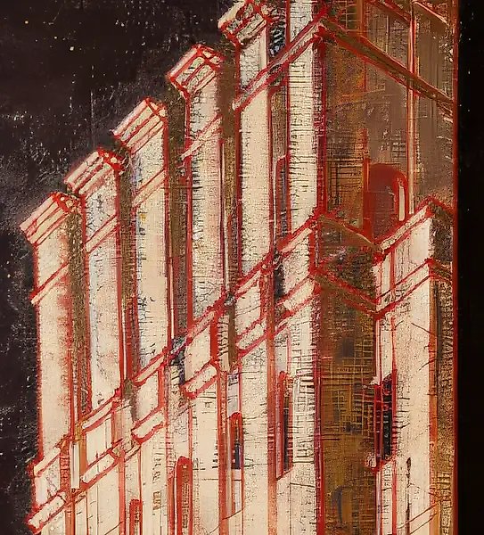 Building. Fragment, 1995, oil on canvas, 250x65
