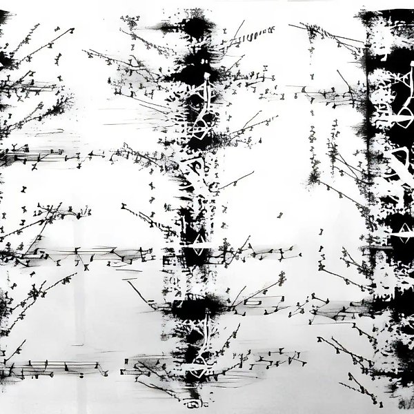 Симфонический концерт, 1995, перо, тушь на бумаге, 60x80