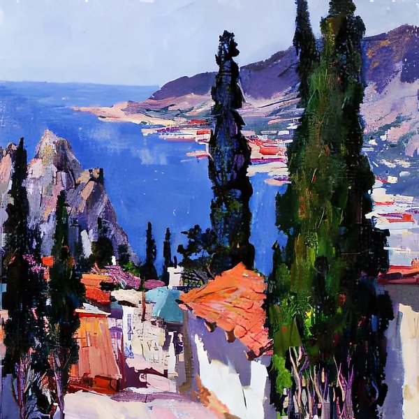 Берег Тавриды, 1996, масло на холсте, 50x60