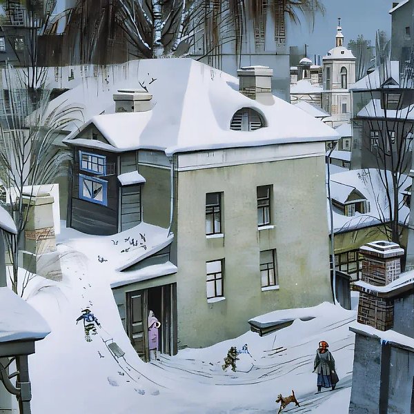 Москва ушедшая, 1994, холст, масло, 60х50