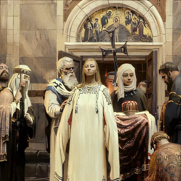 Princess Olga.The Baptism. First part of the "Holy Russia Trilogy", 1993, oil on canvas, 140x100