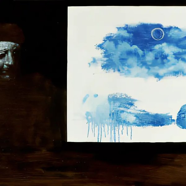 N 5 from seria "Another's invention", 1995, canvas, oil, 135x90 Author's property