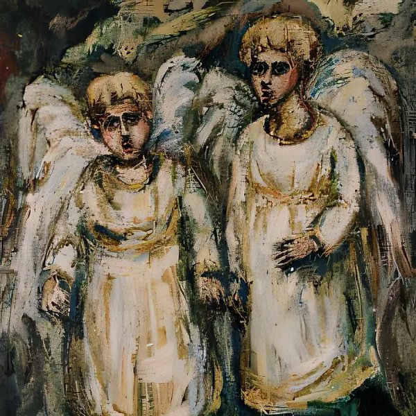 Поющие ангелы, 1996, холст, масло, 100х90