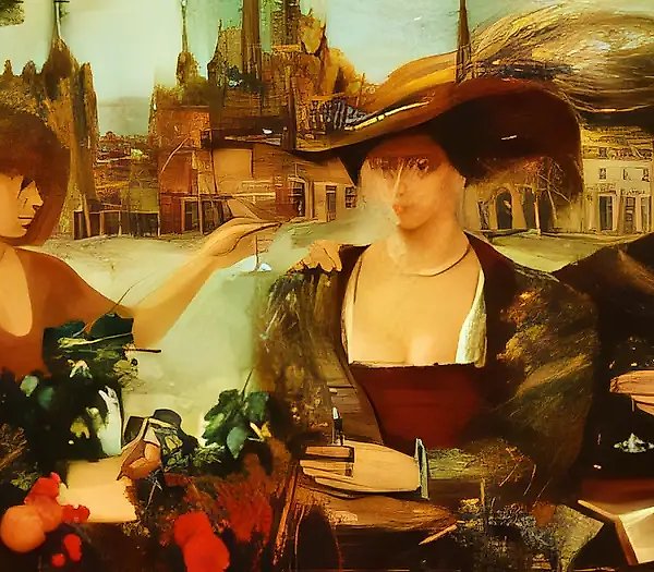 Дивертисмент, 1994, холст, масло, 70х160