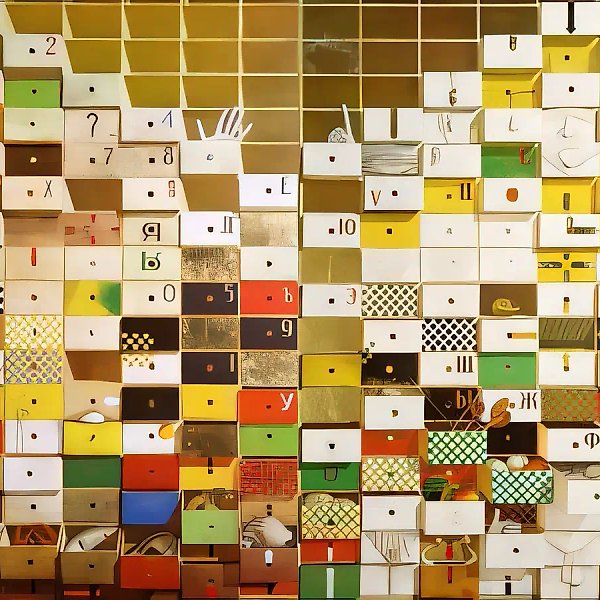 Boxes. Diptikh, 1996, canvas, acril, oil, tinsel, 130x80, 130x80 Author`s property