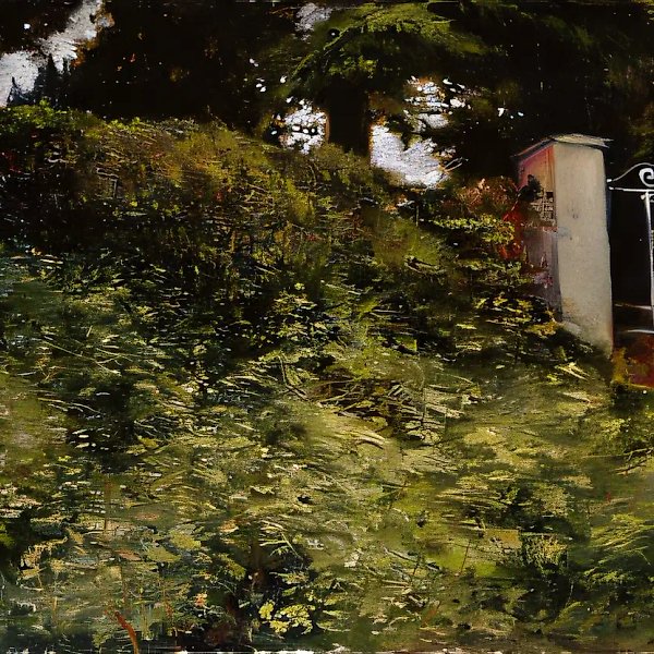 Сад, 1993, холст, масло, 50x70. Собственность автора