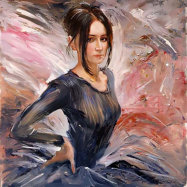 Танцовщица, 1996, холст, масло, 60x63. Собственность автора