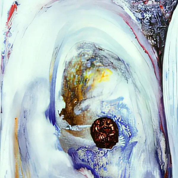 Ear, 1972, orgalith, oil, 70x50. Author`s property