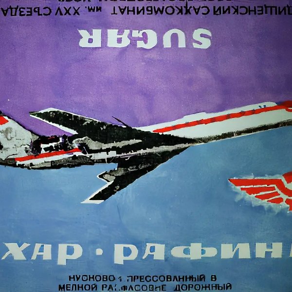 Самолёт, 1991, акрил, клеёнка, 135x205