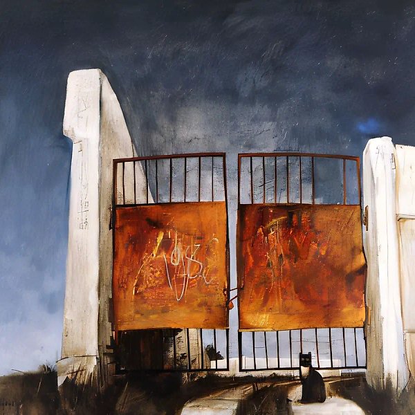 Gate, 1986, orgalyth, oil, 100 x 110 cm Private collection, Germany
