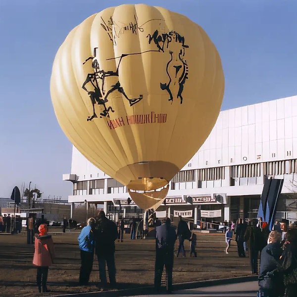 Sphere, 1996, fabric appliqué, diameter 26 metres. Author`s property