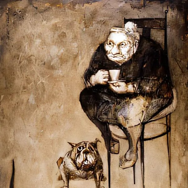 Three Creatures, 1993, canvas, acrylic, oil, 197x145. Author`s property