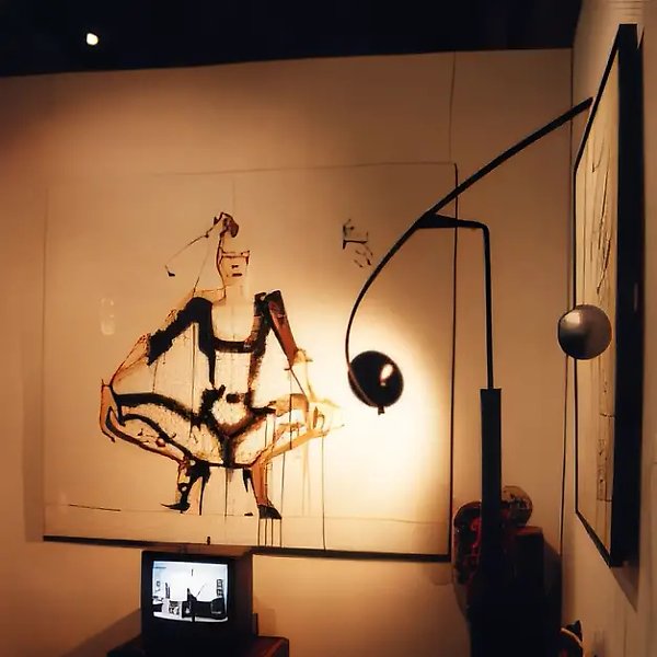 A portrait of Anna Beshekova, 1996, oil on canvas, acril, 170x150 Film "Action Model (26 min.)