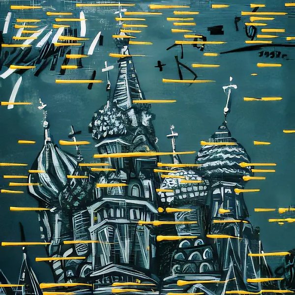Cathedral of St. Basil the Blessed, 1997, canvas, oil, 100x80, $850