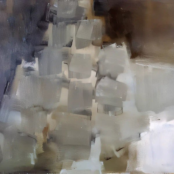 Untitled, 1997, cardboard, oil, 67x81 Author's property