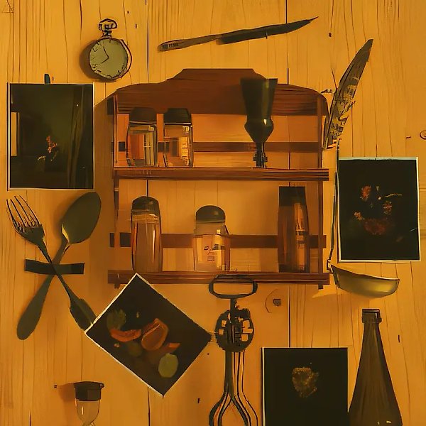 Кухонный натюрморт «Иллюзия», 1995, холст, масло, 60x50. Частная коллекция, Тольятти, Россия