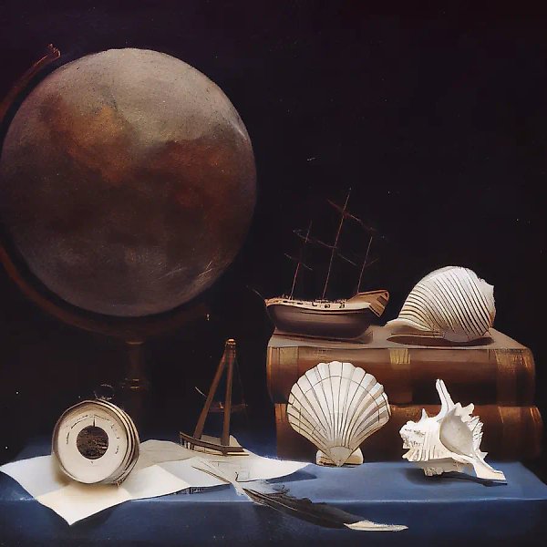 Натюрморт с глобусом, 1992, холст, масло, 60x70. Частная коллекция, Вальдкирх, Германия