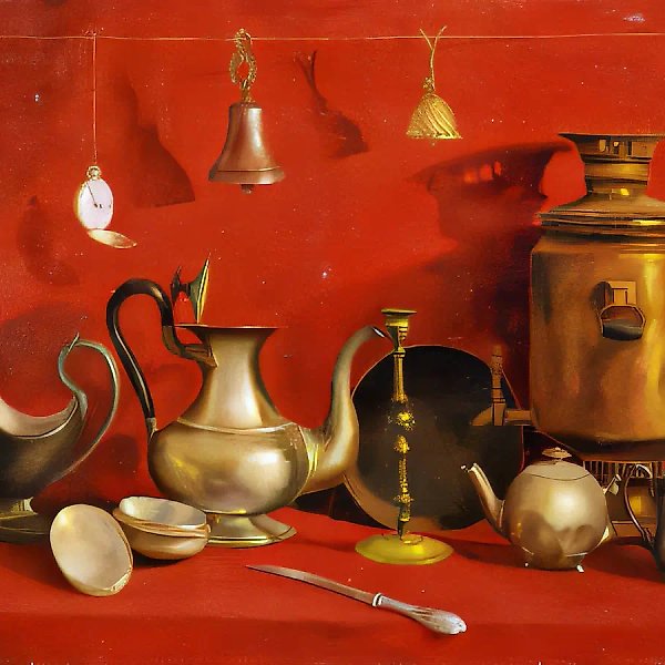 Красный натюрморт, 1990, холст, масло, 60x80. Частная коллекция, Вена, Австрия