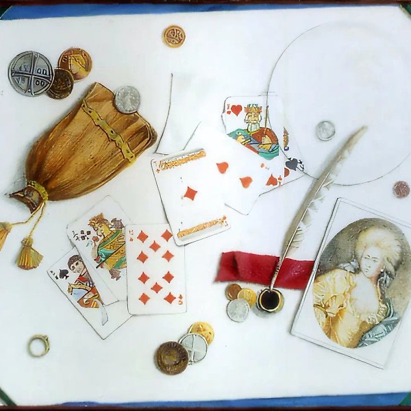 Trompe-l`Œil with Playing Cards, 2001, canvas, primer, watercolour, 40x50