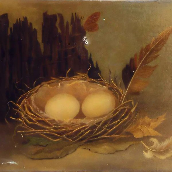 "Гнездо", 1998, Холст, масло, 25х32