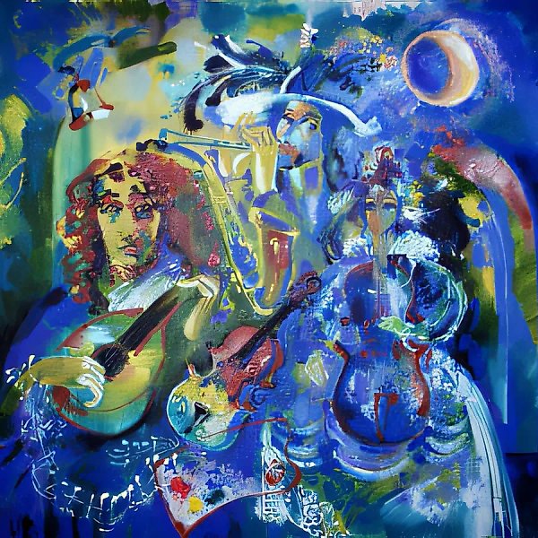 Концерт барокко, 1997, холст, акрил, 160х160 Собственность автора,
$2000