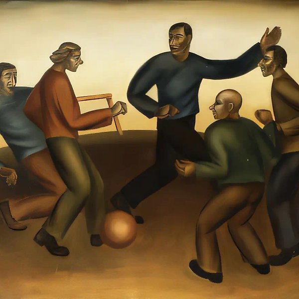 Football Players, 1979, oil on canvas, 80x100