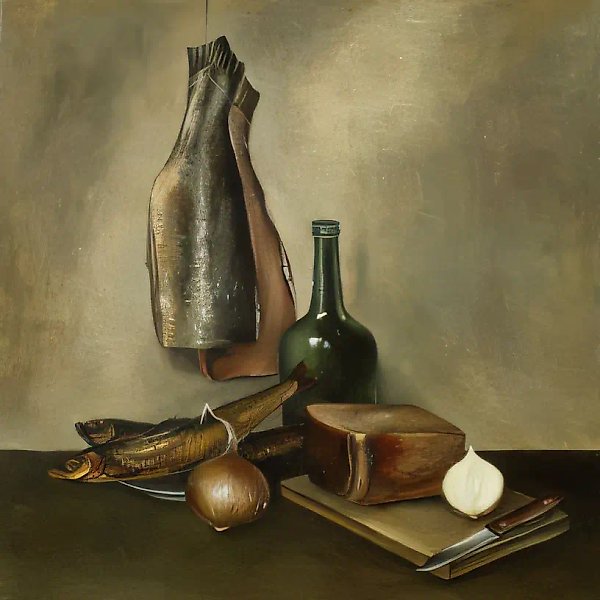 Still-life With Balyk, 1978, cardboard on canvas, 62,5x60
