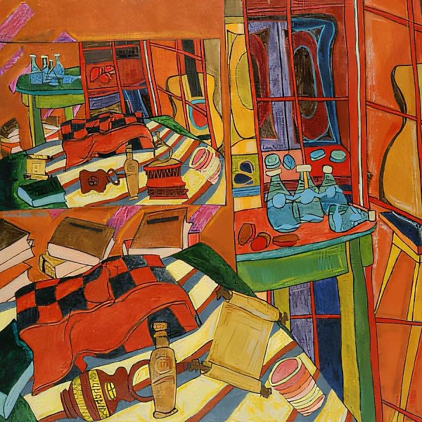 Красная подушка, 1993, масло на холсте, 114x146