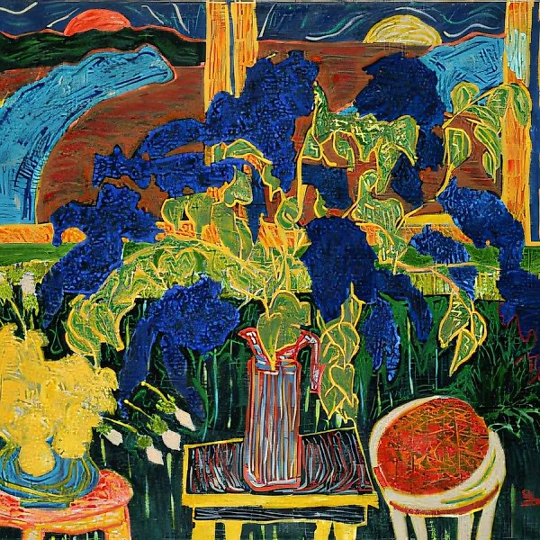 Вороны, 1996, масло на холсте, 80x100