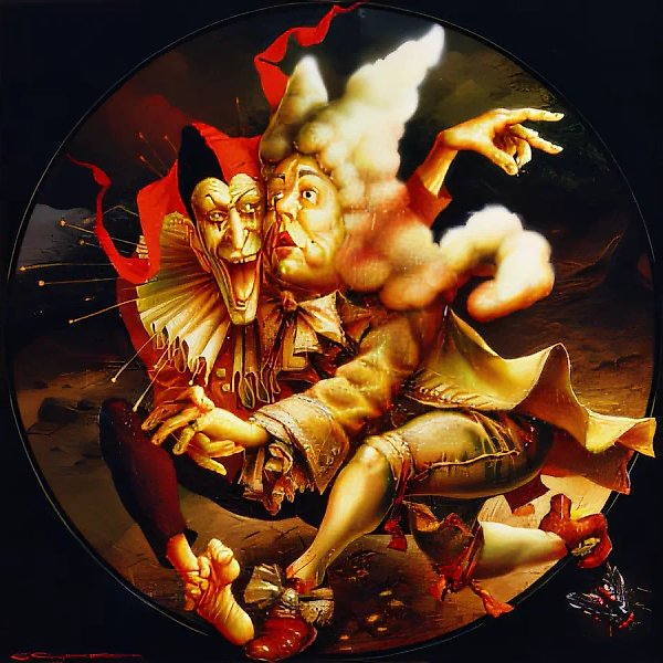 可怕的苍蝇，1997年，布面油画，125×125，作者自藏