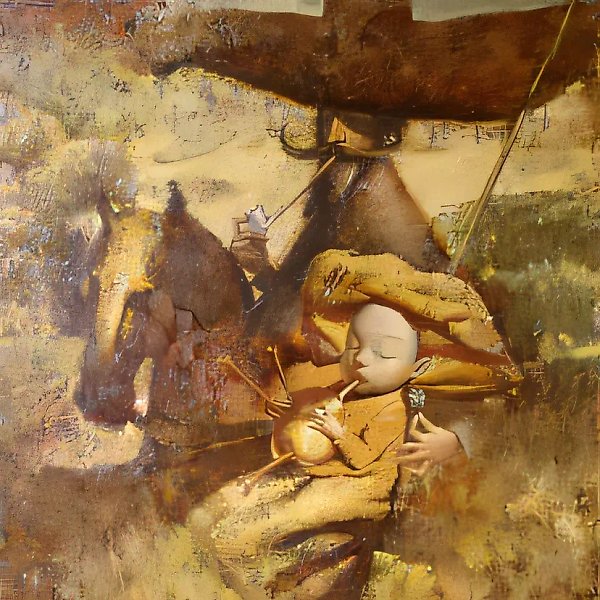 Прогулка в стиле барокко., 1999, холст, акрил, масло, 60х63 Собственность автора