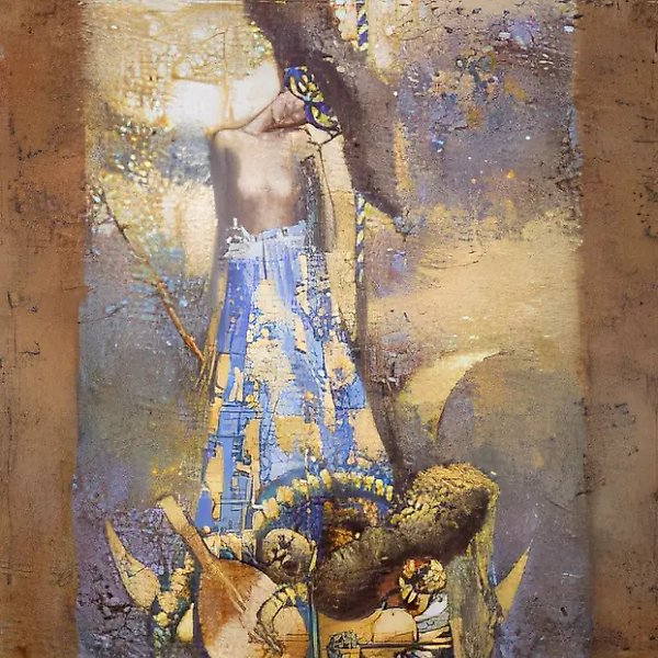 Из жизни Коломбины I., 1999, холст, акрил, масло, 70х55 Собственность автора