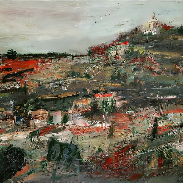 Верона. Ветер наверху, 1997, холст, масло, 77,9 х 92