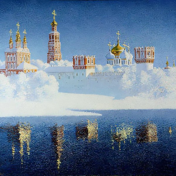 Новодевичий монастырь, 1994,  холст, масло,  110 х 120