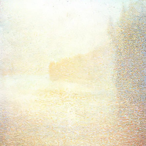 Туманное утро, 1988, масло на холсте, 73x70