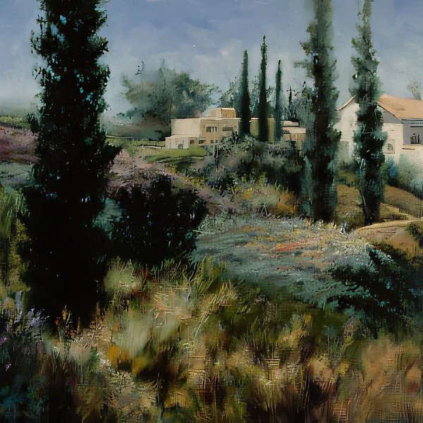 Иерусалимские холмы., 1997,  холст, масло,  60 х 80