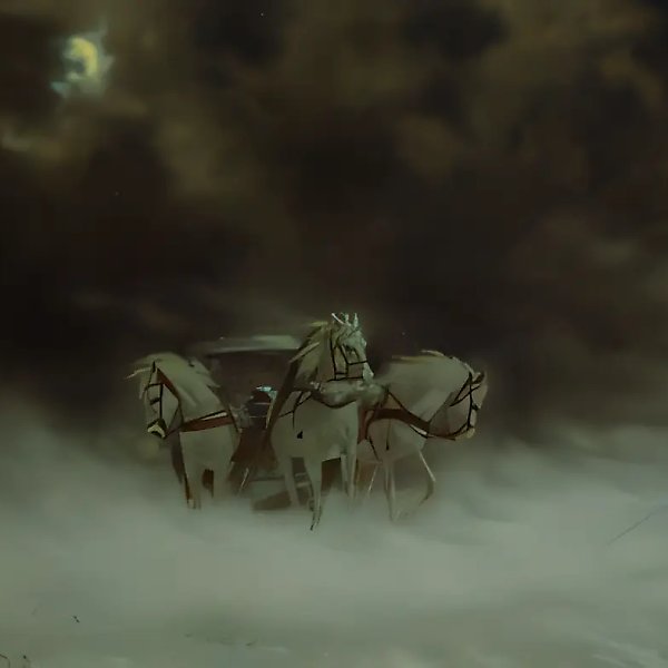 February Blizzard, 1996, oil on canvas, 90x130