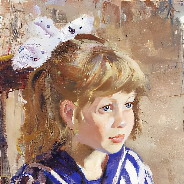 Вика. Портрет дочери., 1966, холст, масло, 50х35
