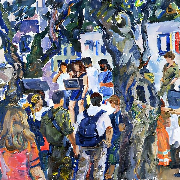 Фестиваль "Бау-Хаус 94" в Тель-Авиве., 1994, холст, масло, 60х80