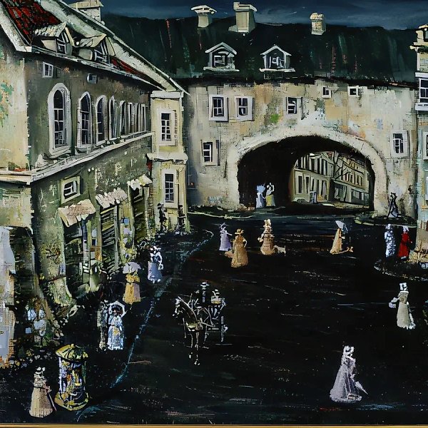 Городской пейзаж, 1997, масло на холсте, 60x80