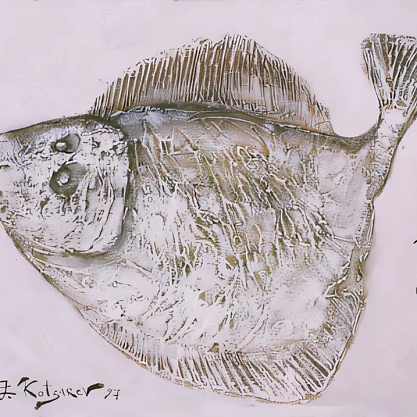 Белая рыбка., 1997, холст, масло, 50х60